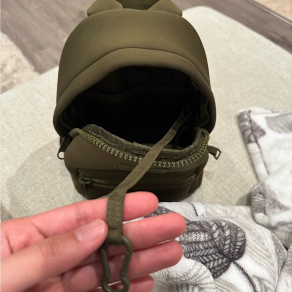 Dagne Dover Dakota Neoprene Backpack in Dark Moss Green